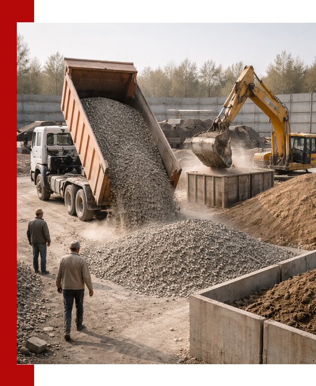 Доставка нерудных материалов с погрузкой и разгрузкой в Стрежевом