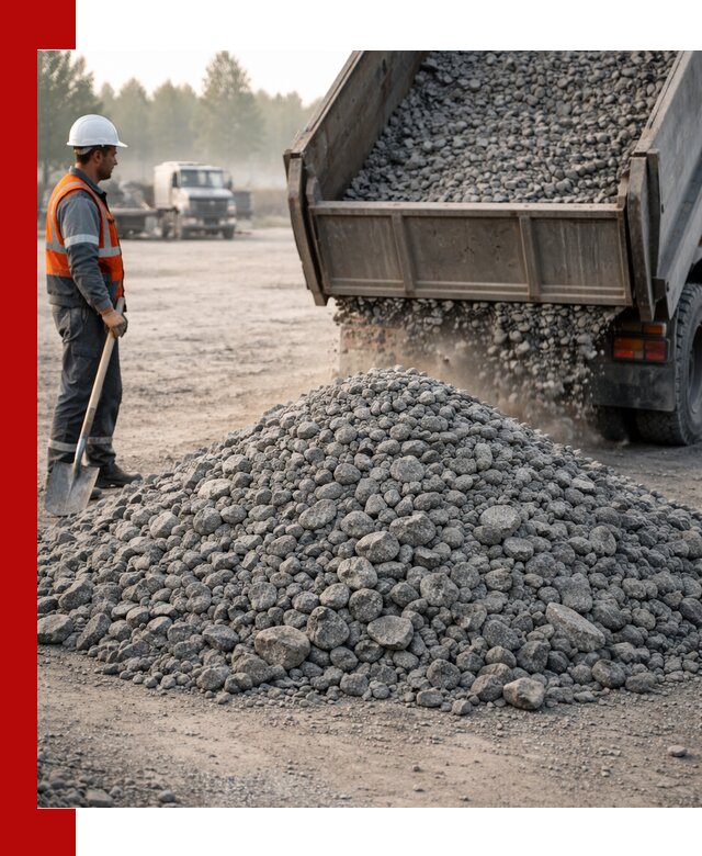 Гранитный щебень фракции 100–201 для строительства в Стрежевом