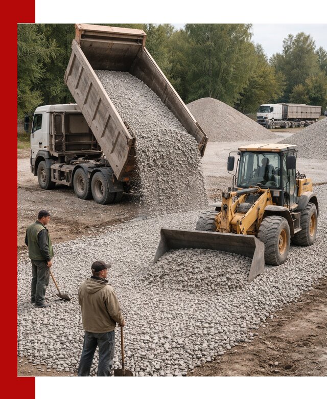 Купить гравийный щебень фракция 20-40 в Стрежевом с доставкой