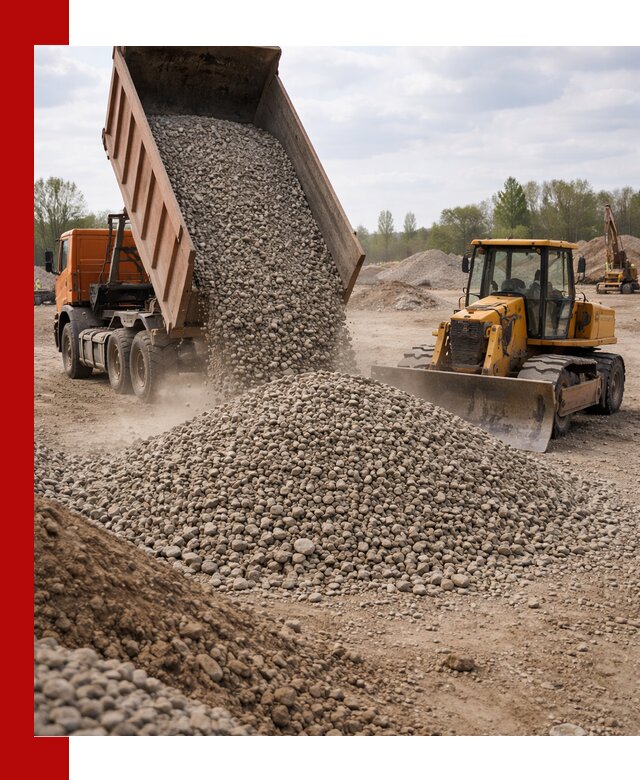 Доставка гравийного щебня фракции 40-70 в Стрежевом