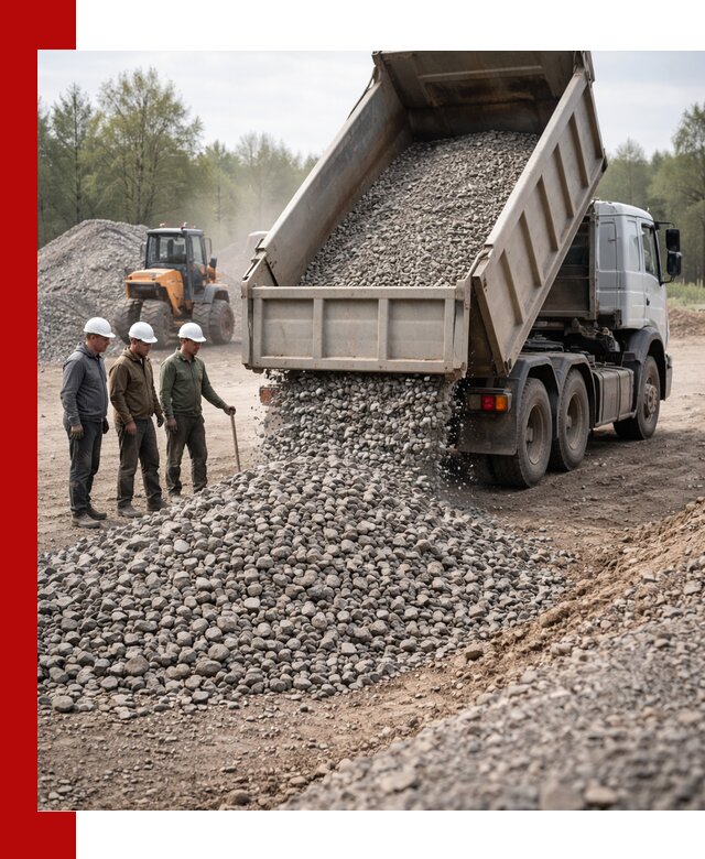 Доставка гравийного щебня фракции 70-120 в Стрежевом