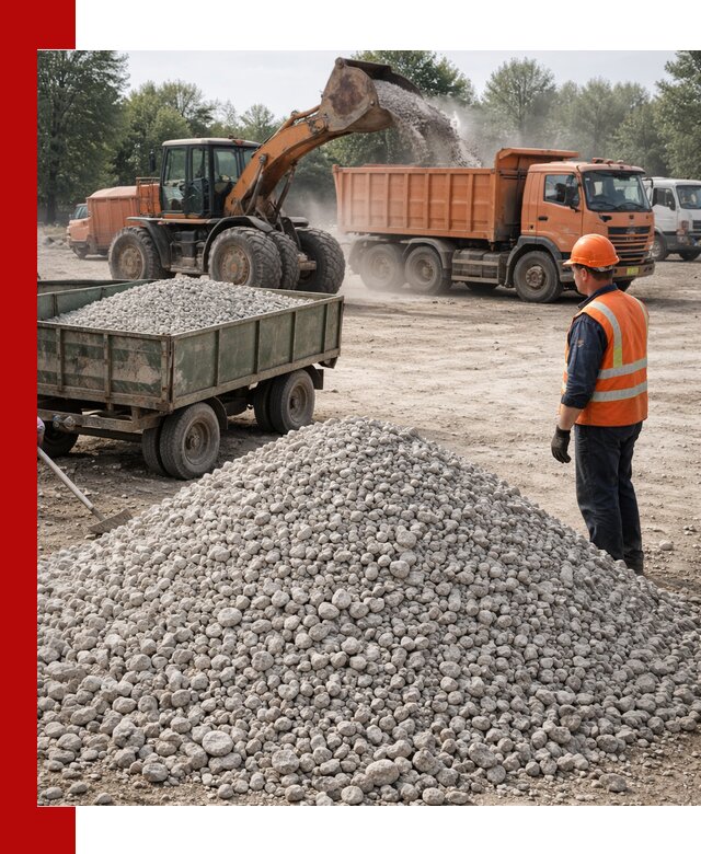 Доставка известнякового щебня фракция 20–40 в Стрежевом