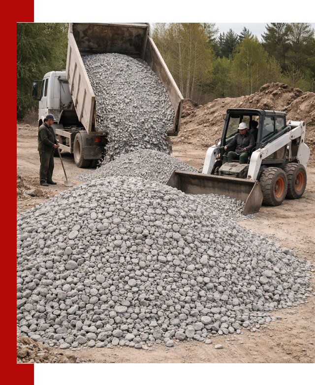 Доставка доломитового щебня в Стрежевом напрямую от карьера