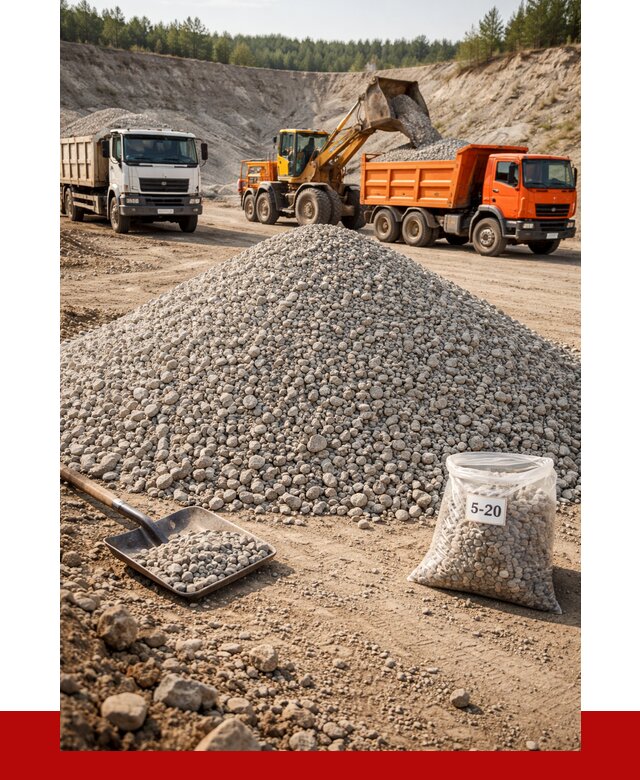 Доломитовый щебень фр. 5-20 в Стрежевом от 4282 р. | ПРОНЕРУДСтж