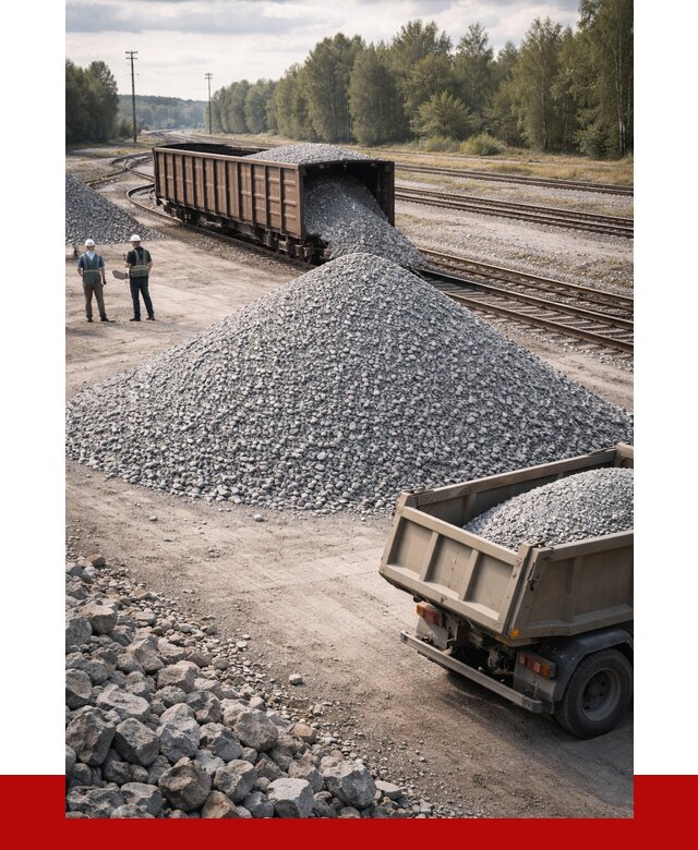 Железнодорожный щебень 20-60 в Стрежевом от 1733 р. | ПРОНЕРУДСтж