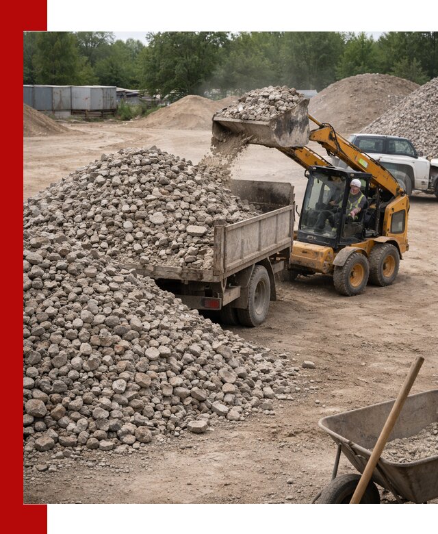 Доставка вторичного щебня в Стрежевом для строительных работ