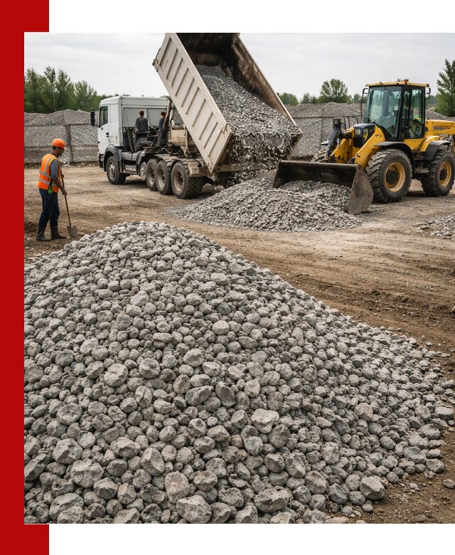 Доставка бетонного щебня фракции 40-70 в Стрежевом