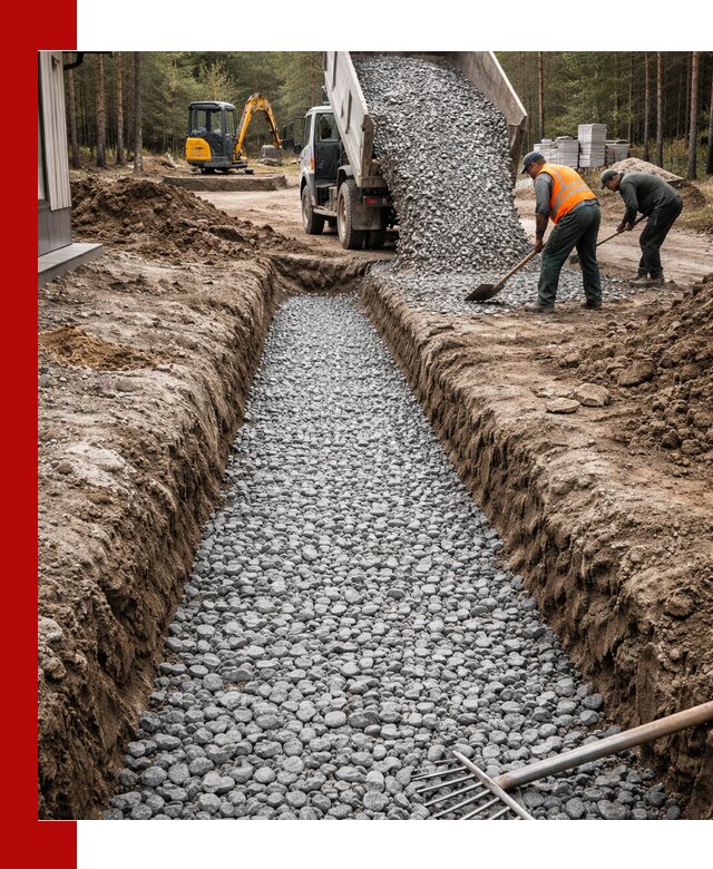 Щебень для дренажа с доставкой в Стрежевом высокого качества