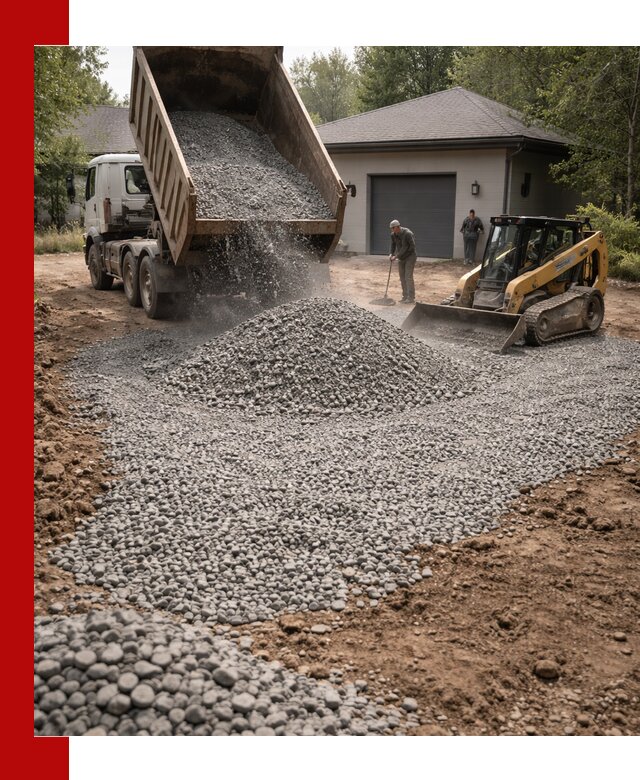 Щебень для парковки в Стрежевом: доставка и укладка качественного материала