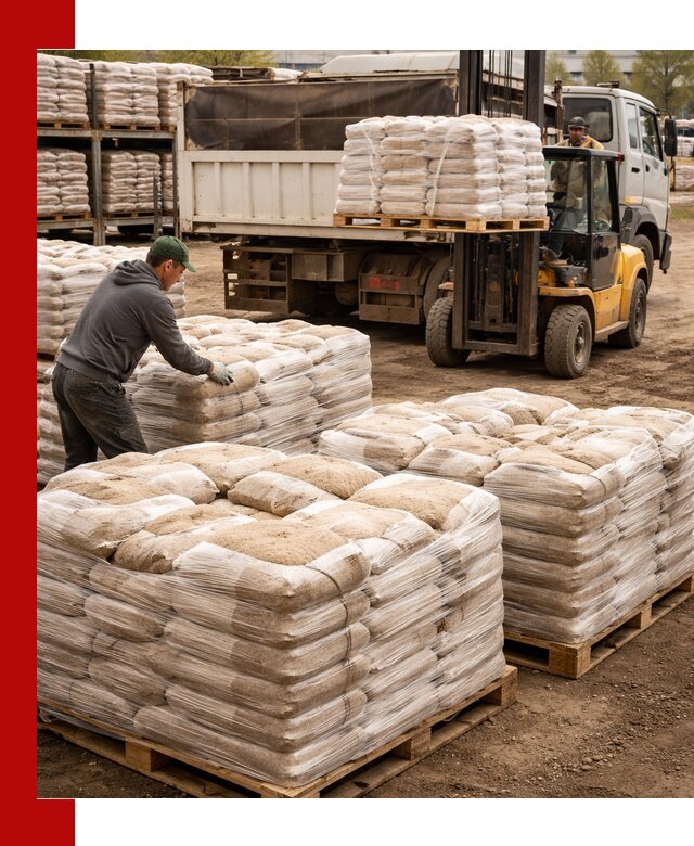 Карьерный песок в мешках с доставкой в Стрежевом