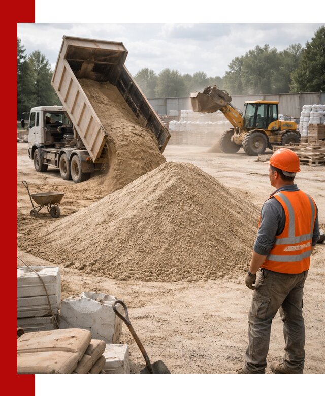 Доставка строительного песка с самосвалом в Стрежевом