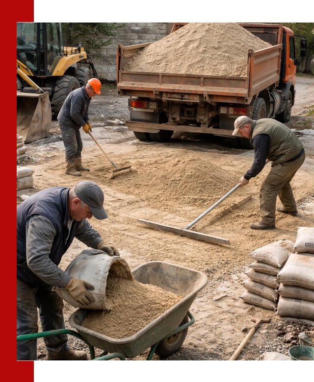 Поставка песка для стяжки в Стрежевом с быстрой доставкой