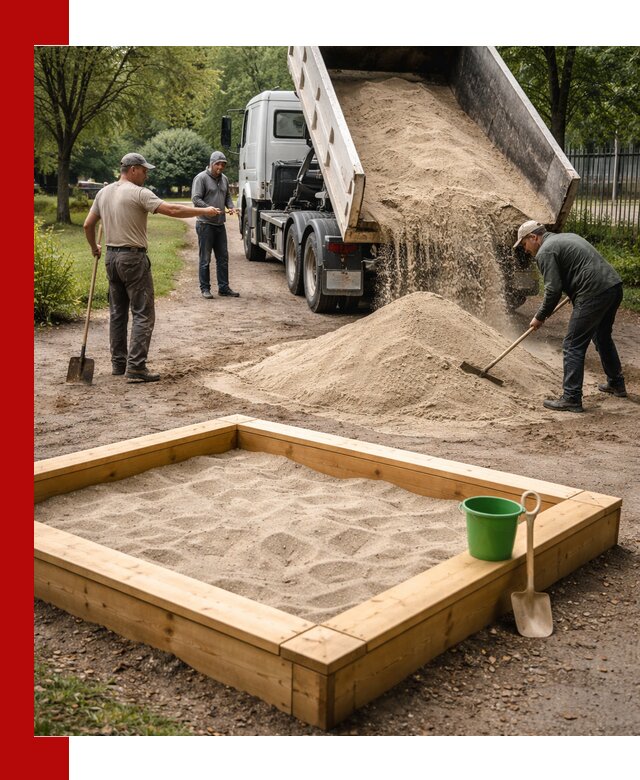 Песок для песочницы с доставкой в Стрежевом недорого и чистый