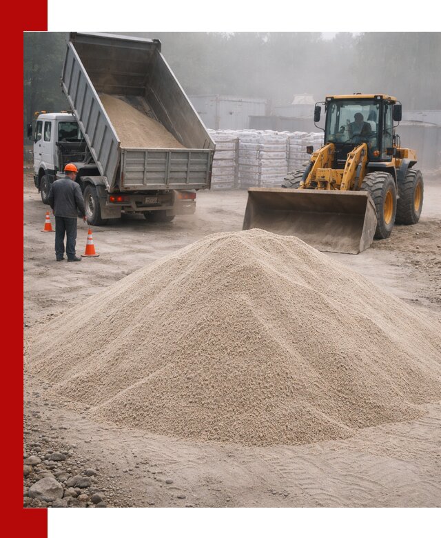 Кварцевый песок фракция 0–8 для стройработ в Стрежевом