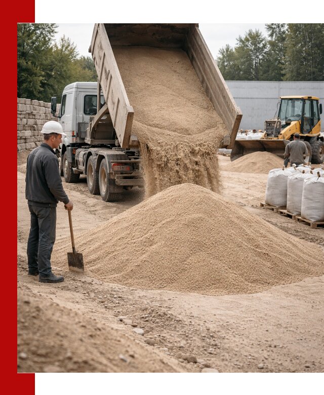 Кварцевый песок фракция 0–3 мм с доставкой в Стрежевом