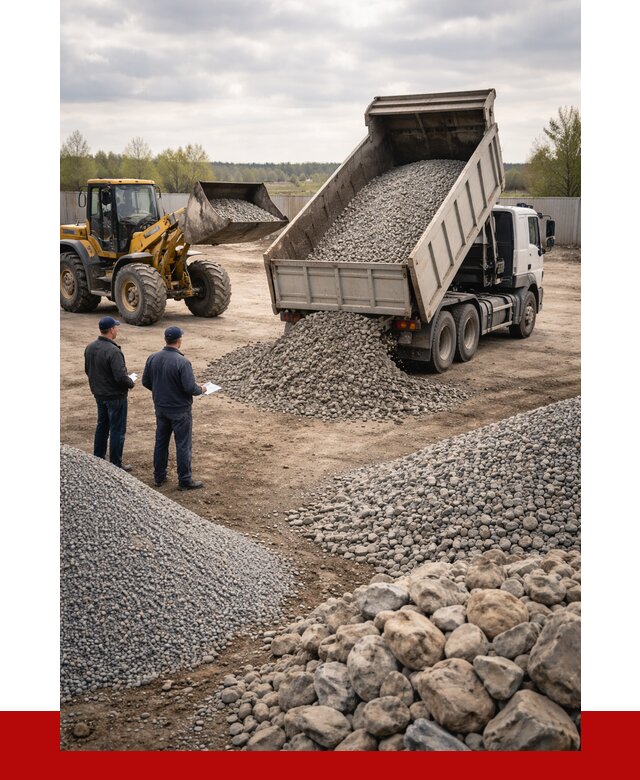 Гравий и камень с доставкой в Стрежевом от 4282 р. - ПРОНЕРУДСтж