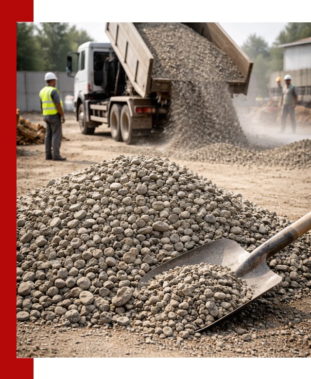 Доставка гравия фракции 20-40 в Стрежевом с самосвалами