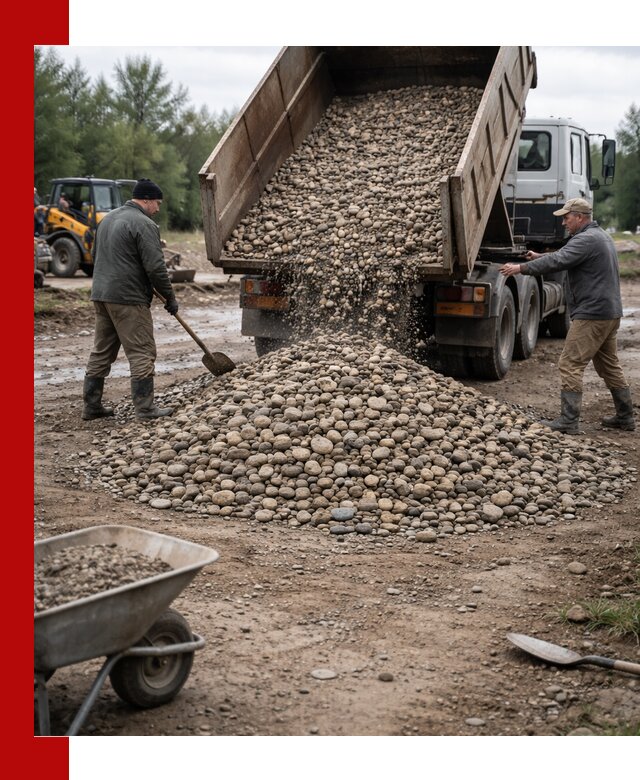 Доставка гальки речной оптом и в розницу в Стрежевом