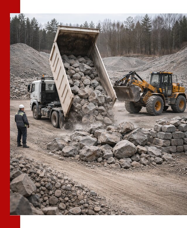 Доставка и продажа бутового гранитного камня в Стрежевом