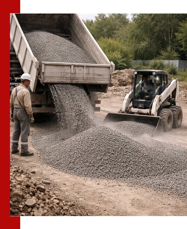 Доставка гравийного отсева 0-5 в Стрежевом оптом и в розницу