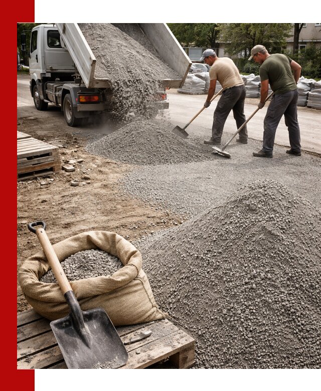 Отсев для тротуарной плитки в Стрежевом — доставка и укладка