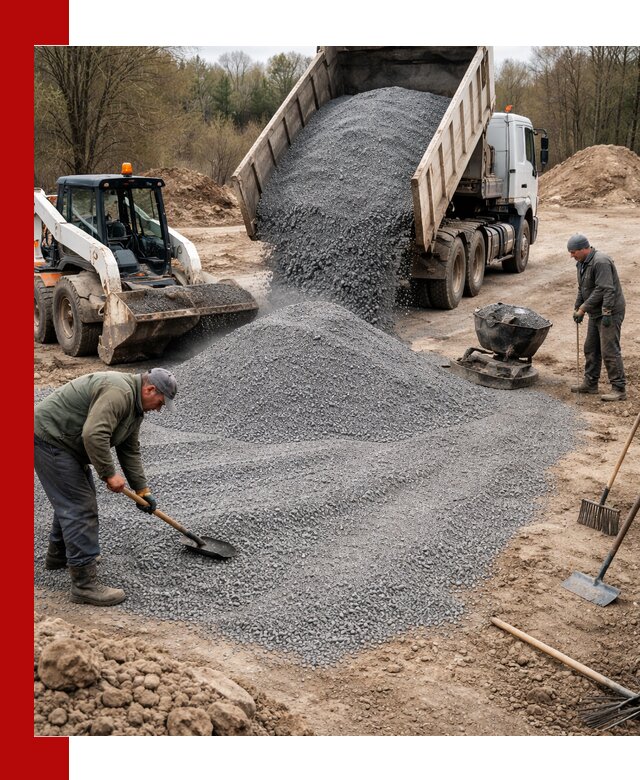 Отсев для подсыпки в Стрежевом — доставка и подсыпка на участок