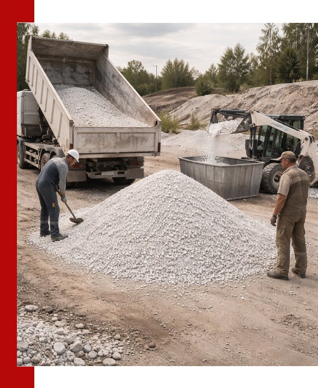 Доставка и продажа белой мраморной крошки в Стрежевом