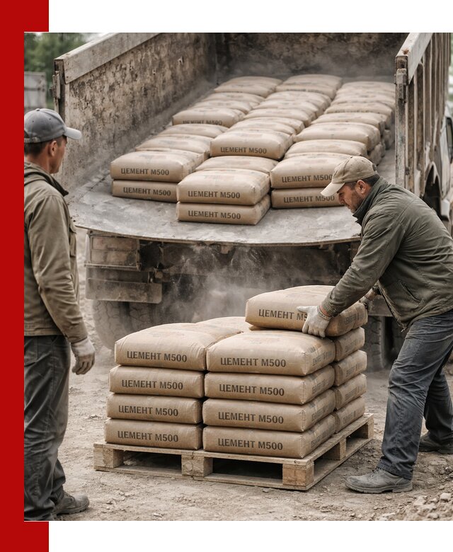 Цемент М500 с доставкой самосвалом в Стрежевом