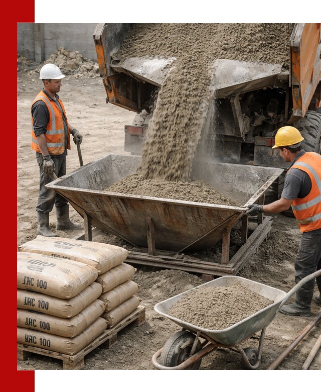 Доставка цементно-песчаной смеси М100 в Стрежевом