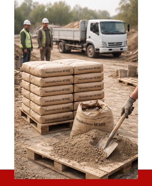 Пескобетон М300 в Стрежевом с доставкой от 4741 р. за куб | ПРОНЕРУДСтж