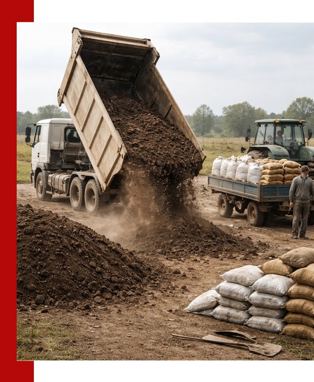 Доставка грунта и удобрений оптом в Стрежевом для сельхоз и строительства