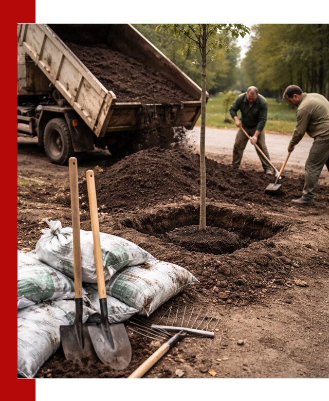 Грунт для посадки деревьев в Стрежевом — доставка и подготовка почвы