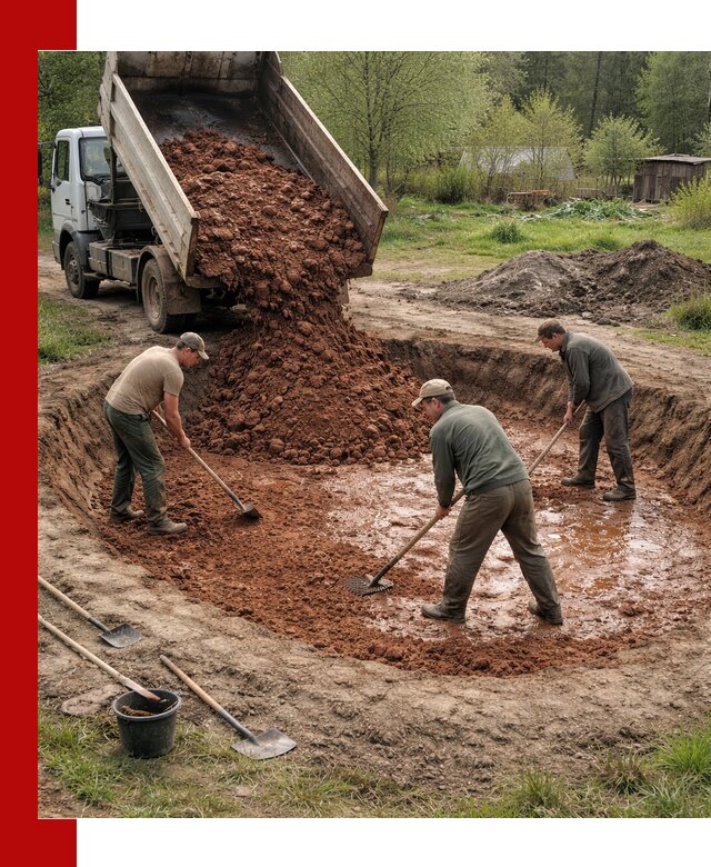 Купить качественную глину для пруда в Стрежевом