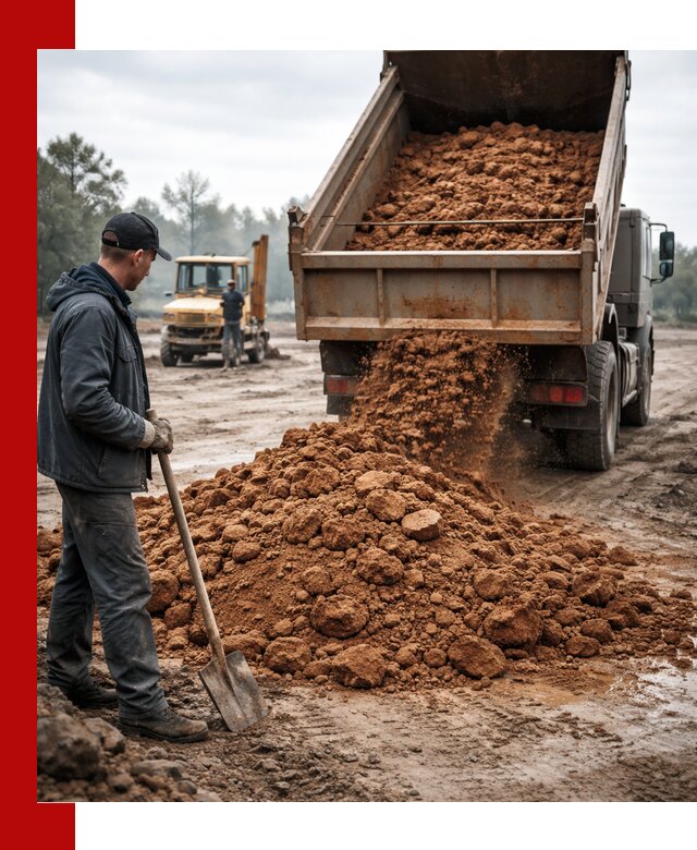 Глина для засыпки в Стрежевом с доставкой самосвалами