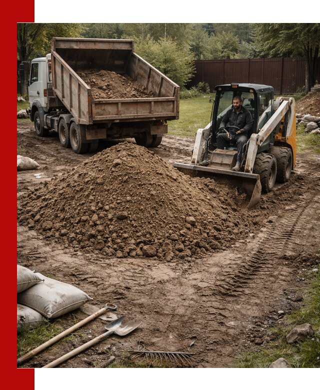 Суглинок для планировки участков в Стрежевом с доставкой и выгрузкой