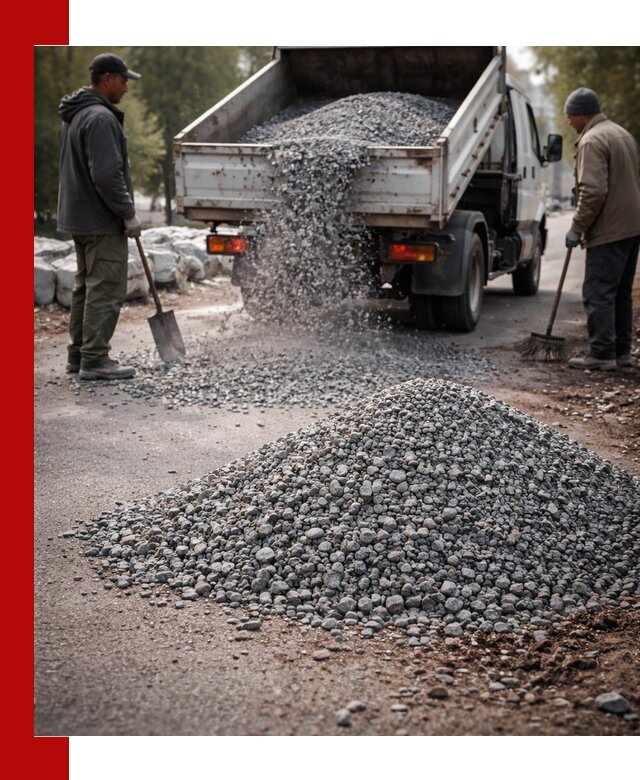 Гранитная крошка для посыпки дорог и тротуаров в Стрежевом