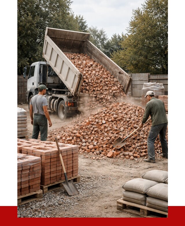 Бой кирпича в Стрежевом с доставкой от 4282 руб/куб | ПРОНЕРУДСтж