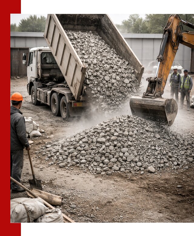 Доставка дробленого бетона в Стрежевом оптом и в розницу