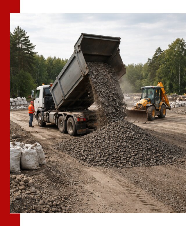 Доставка дробленого асфальта в Стрежевом для дорожных работ