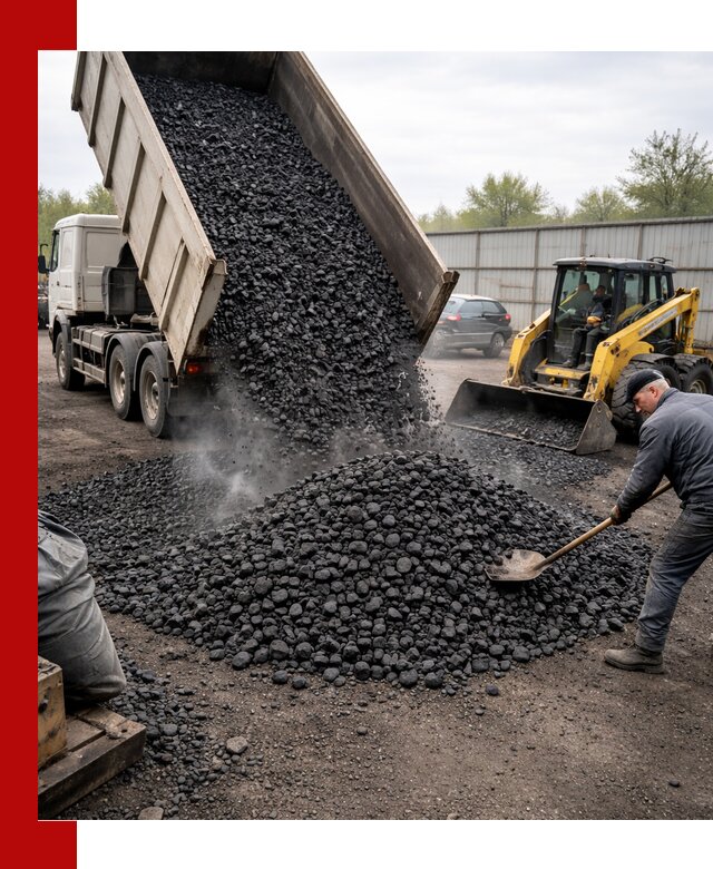 Доставка угля орех в Стрежевом оптом и в розницу