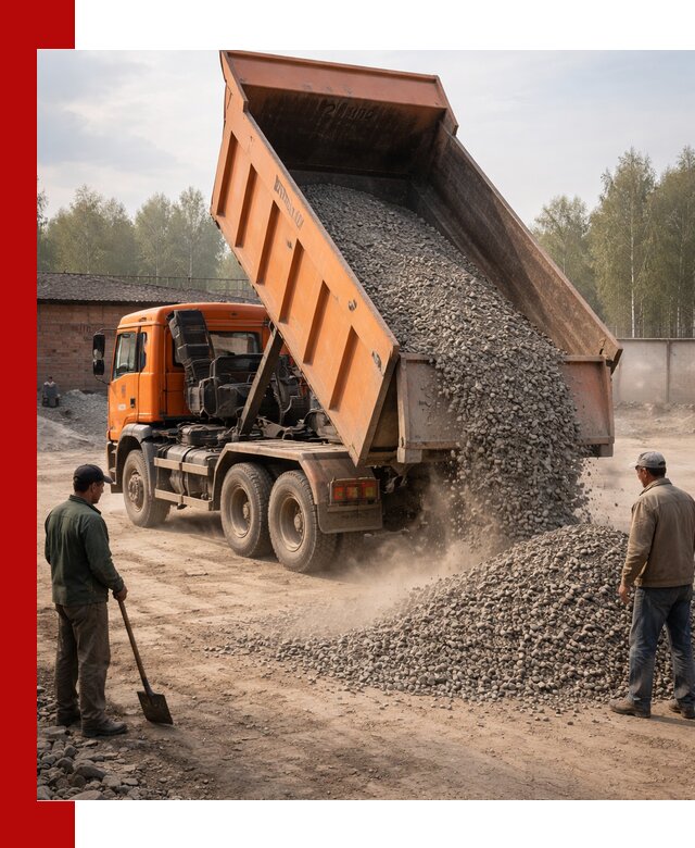 Доставка самосвалом 20 м3 в Стрежевом быстро и надежно