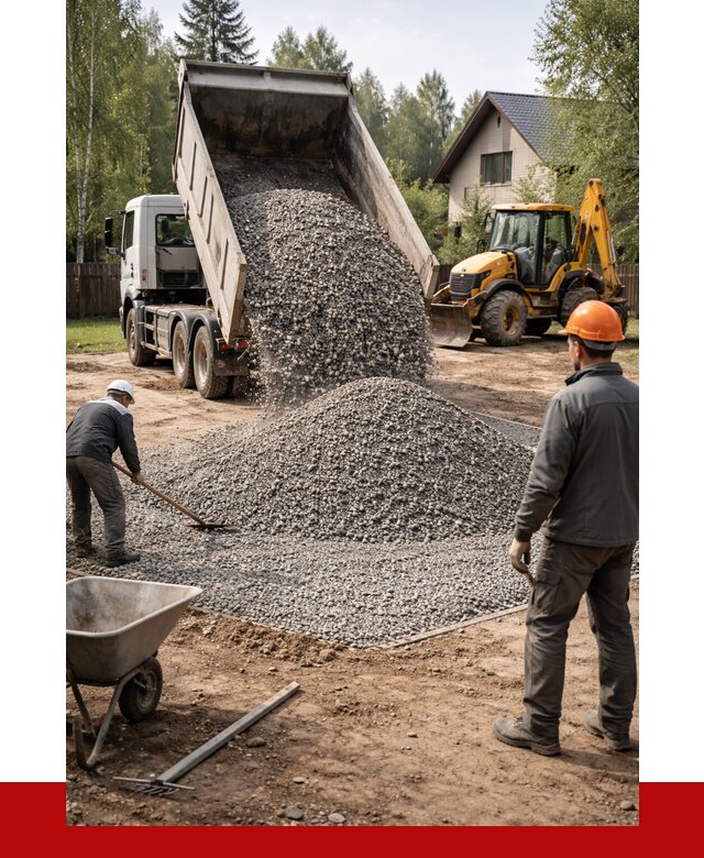 Отсыпка участка щебнем в Стрежевом от 6627 р. ПРОНЕРУДСтж