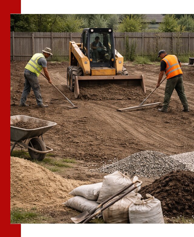 Выравнивание участка под строительство и благоустройство в Стрежевом